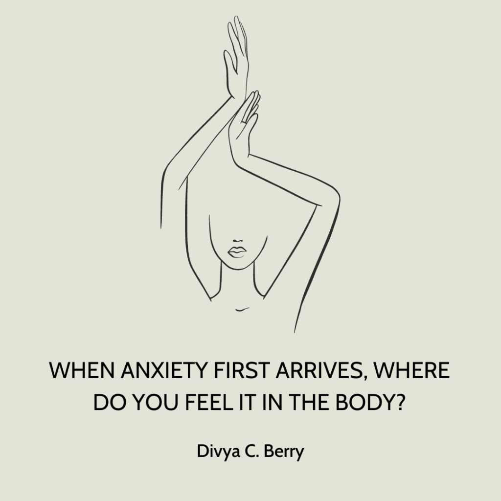 Quotation about feeling anxiety in the bodu