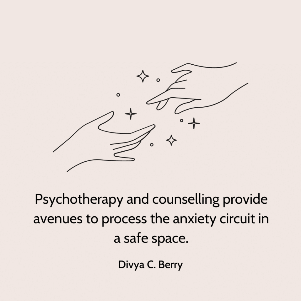 Quotation about the anxiety circuit in gestalt psycotherapy